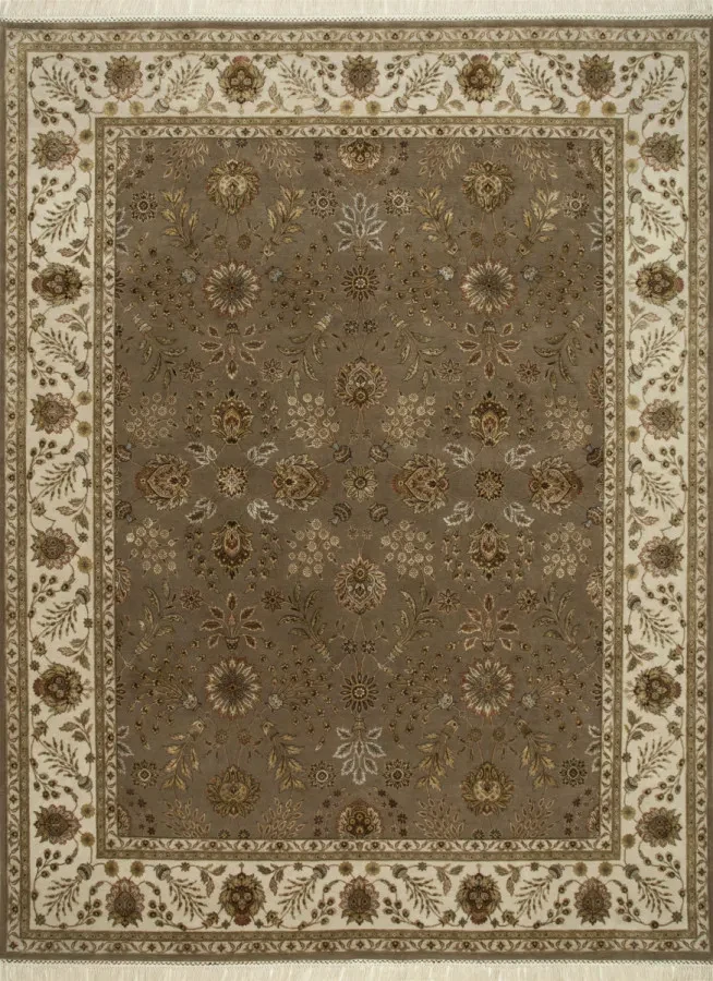 Килим ручної роботи Jaipur QNQ-39 Light Brown Light Ivory золотистий прямокутний 198*305 см