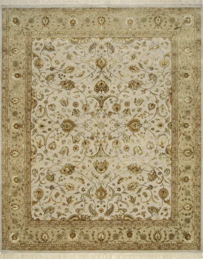 Килим ручної роботи Jaipur QNQ-44 Medium Ivory Light Tan золотистий прямокутний 198*302 см