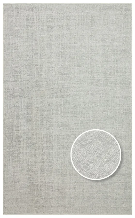Килим безворсовий Kalahari KLH Plain Silver сірий прямокутний 160*230 см