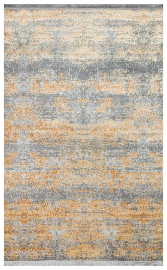 Килим безворсовий Sateen ST 01 Terra XW сіро-теракотовий прямокутний 80*300 см
