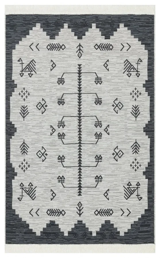 Килим безворсовий двосторонній Arya AR 23 Grey сірий прямокутний 80*150 см