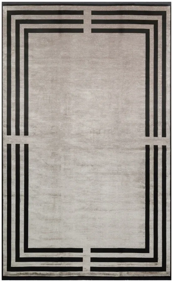 Килим  Lugano LUG 03 Grey Black сіро-чорний прямокутний 80*150 см