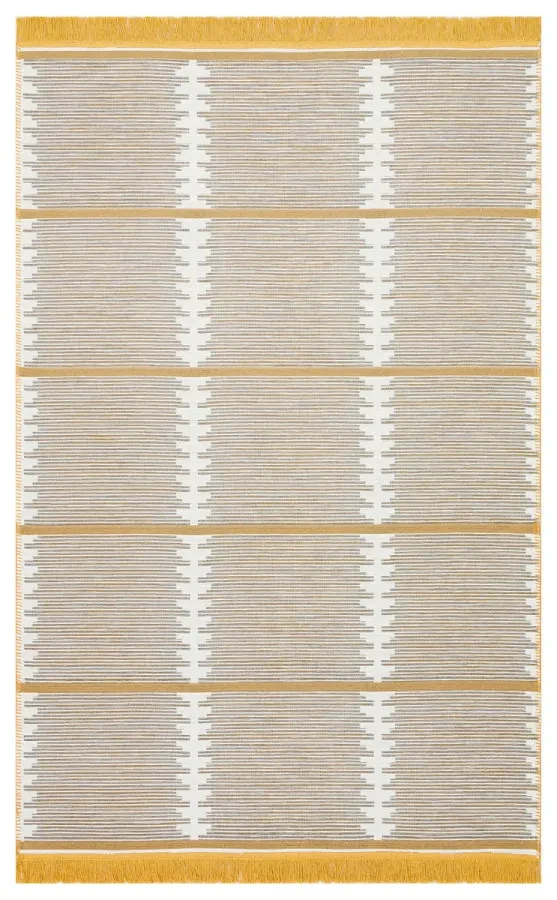 Килим безворсовий двосторонній Arya Craft ARC 01 White Yellow біло-жовтий прямокутний 80*150 см