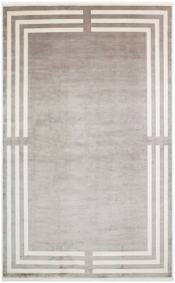 Килим Lugano LUG 03 Grey Cream сірий прямокутний 80*150 см