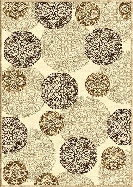 Килим безворсовий Caprice 3795 Cream Ivory бежево-коричневий прямокутний 140*200 см, фото 1