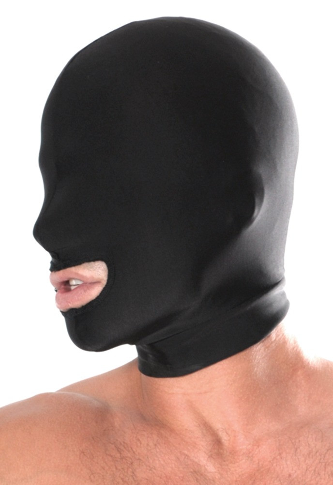 Маска БДСМ на обличчя закрита FFS Spandex Open Mouth Hood, фото 1