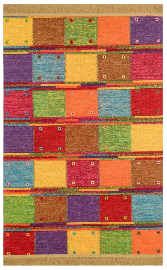 Килим безворсовий  Luna LN 11 Multy різнокольоровий прямокутний 75*150 см, фото 1