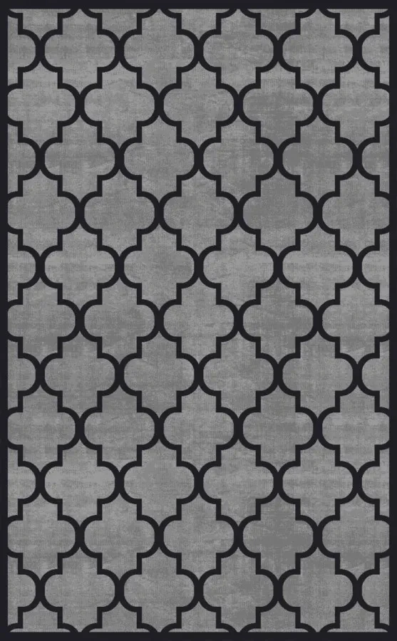 Килим  Como CM 04 Grey Black сіро-чорний прямокутний 120*180 см, фото 1