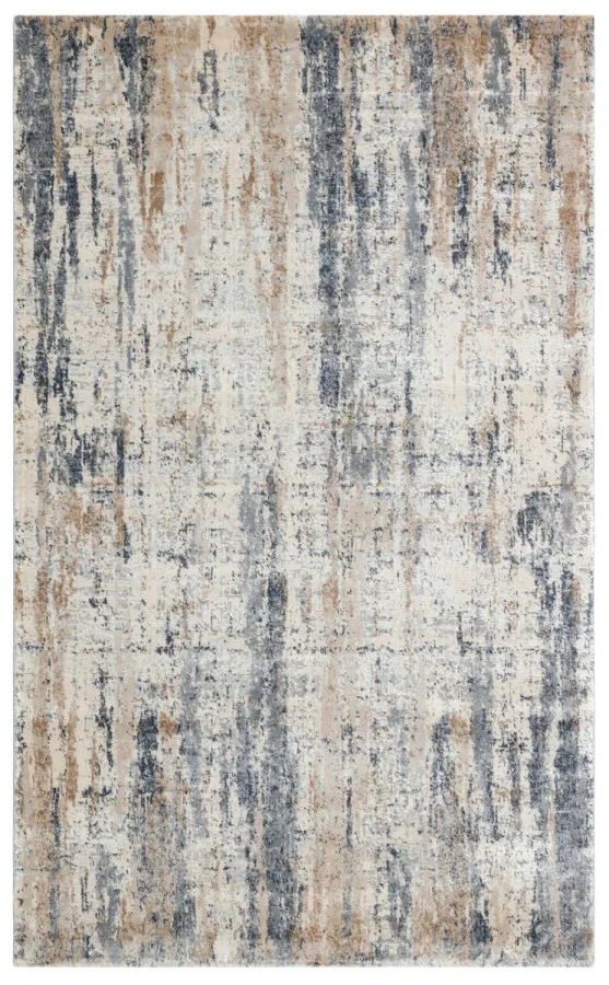 Килим  Como CM 10 Beige Silver бежево-синій прямокутний 80*150 см