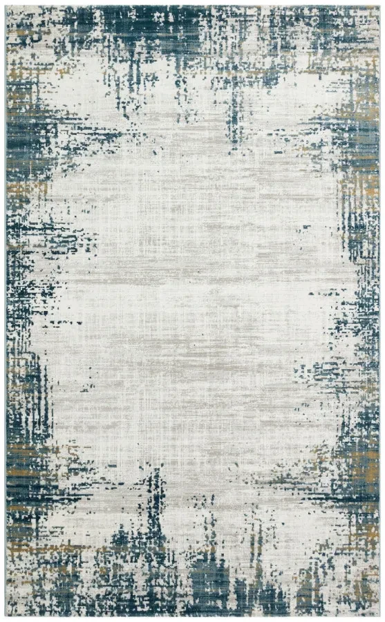 Килим Como CM 17 Cream Marine сіро-блакитний прямокутний 80*150 см
