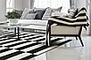 Килим безворсовий  Luna LN 35 White Black чорно-білий прямокутний 75*150 см, фото 4