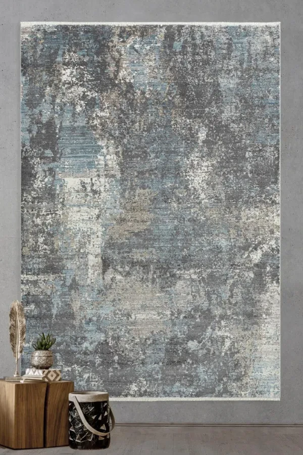Килим Soho new modern 3705 Iceberg сіро-блакитний прямокутний 80*150 см