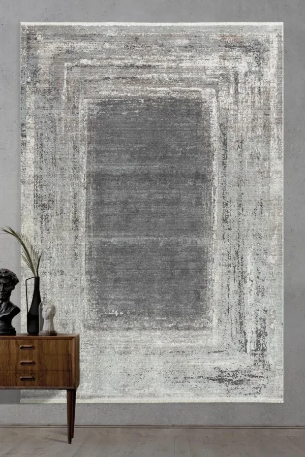Килим Soho new modern 3706 Papyrus сірий прямокутний 80*150 см