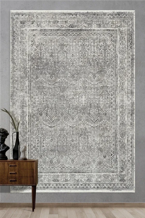 Килим Soho Plus 3602 Arona сірий прямокутний 80*150 см, фото 1