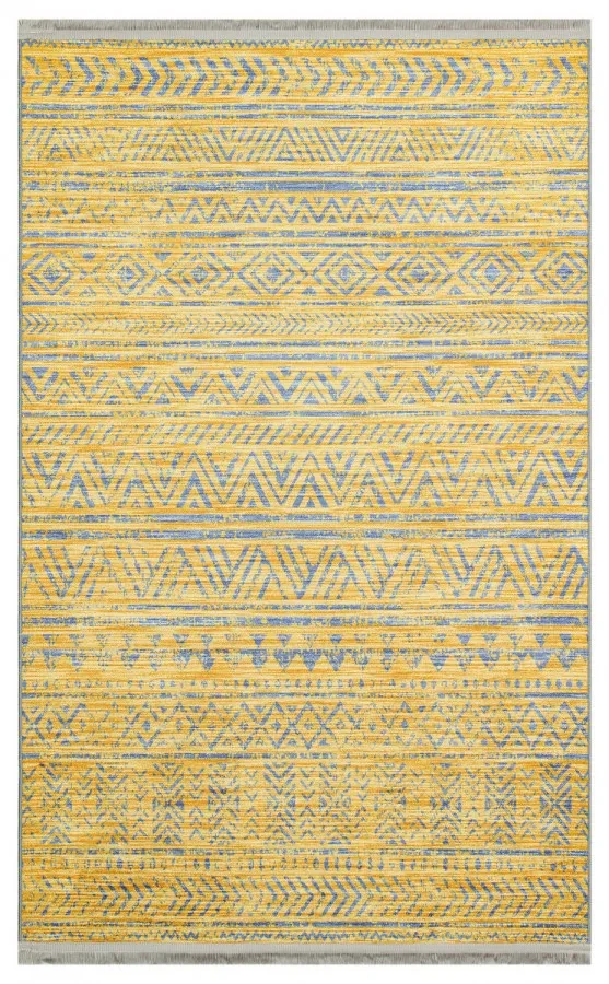 Килим безворсовий  Luna LN 50 Yellow Blue жовто-синій прямокутний 75*150 см