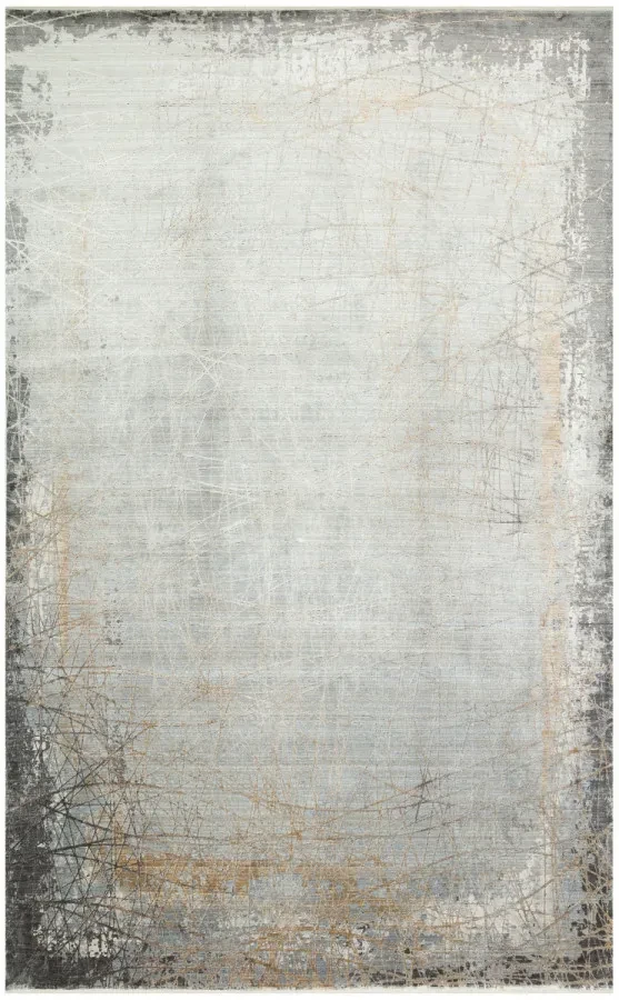 Килим Mahal MHL 09 Grey Gold сіро-золотистий прямокутний 80*150 см