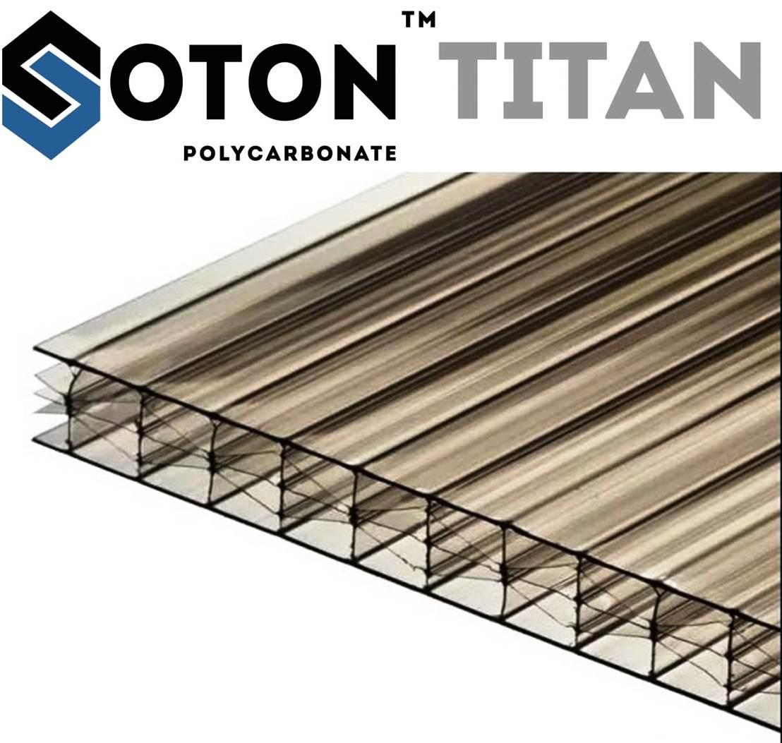Полікарбонат стільниковий SOTON TITAN (посилена структура)  10мм 10х2100х6000 мм бронза
