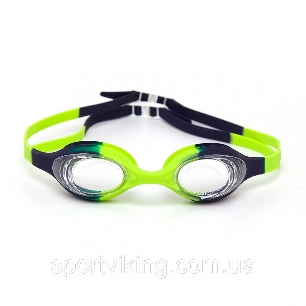 Окуляри для плавання дитячі Grilong зелено-чорний