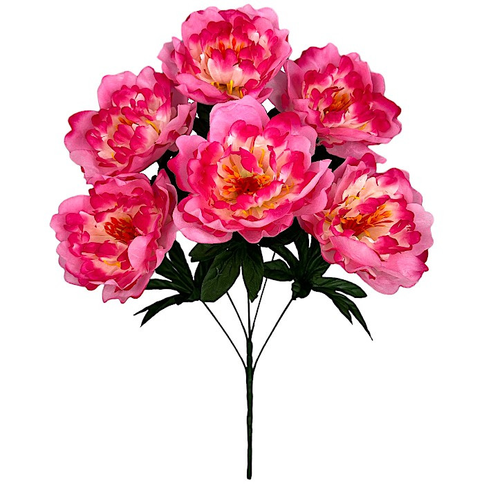 Штучні квіти букет півонії Ваніль, 57см, фото 1