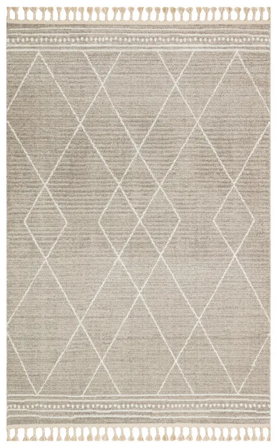 Килим Nordic NDC 03 Grey White сіро-білий прямокутний 80*150 см