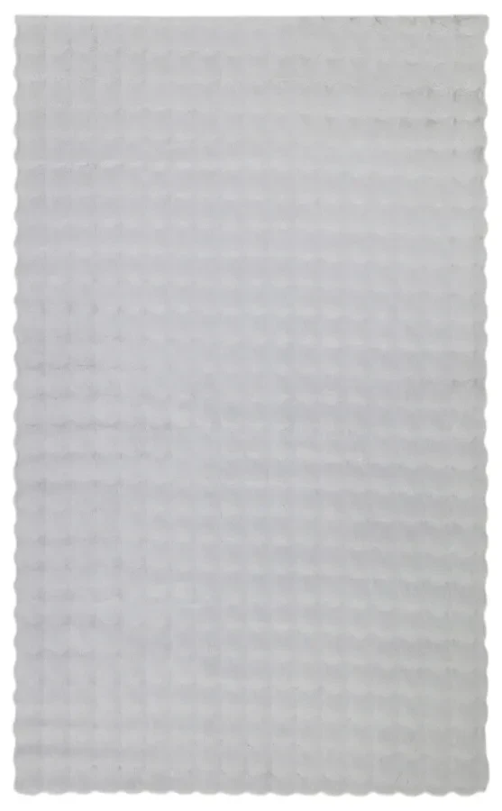 Килим зі штучного хутра (кролик) Sandy SND Plain Grey сірий прямокутний 80*150 см