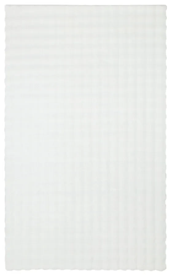 Килим зі штучного хутра (кролик) Sandy SND Plain Cream білий прямокутний 80*150 см