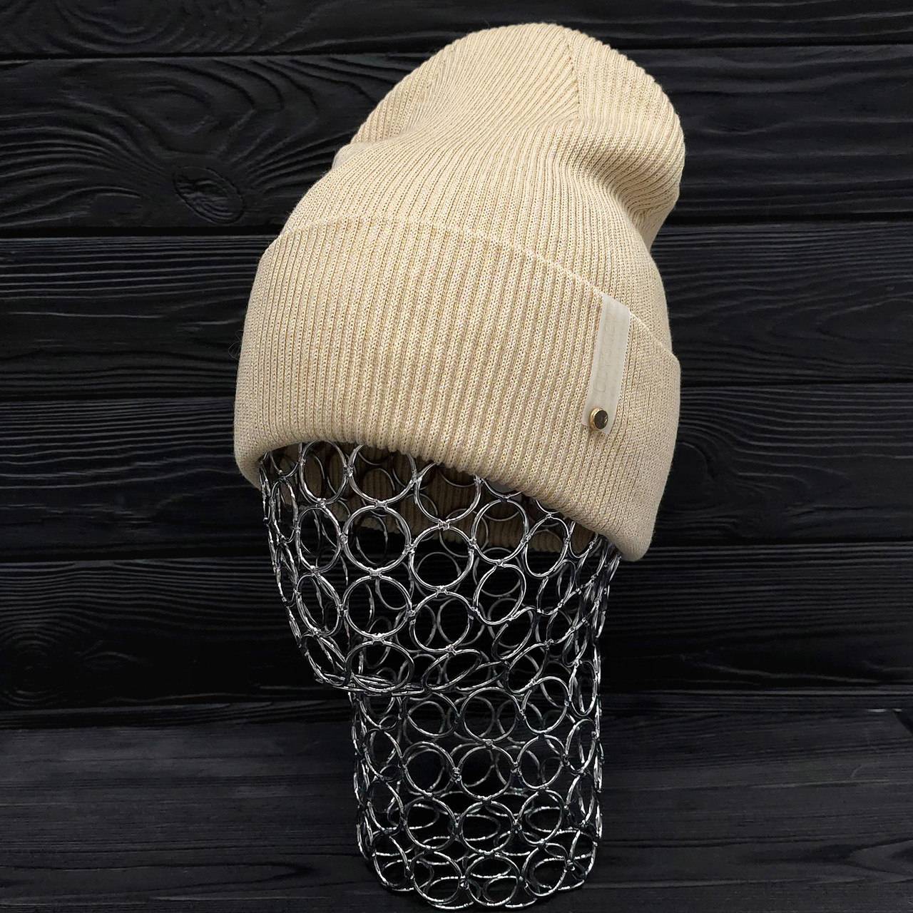 Шапка жіноча котонова демісезонна ODYSSEY 55-58 см Бежевий 13962, фото 1