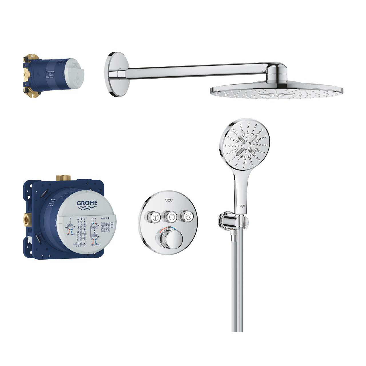 Grohtherm SmartControl Прихована душова система з Rainshower SmartActive 310 (34863000), фото 1