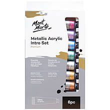 Фарби акрилові металік для малювання Mont Marte Metallic Acrylic Paint Intro Set Premium 10ml