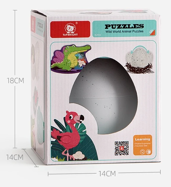 Дитячі пазли Top Bright Дикий світ тварин 15 деталей, фото 1