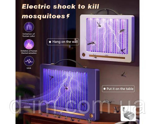 Електрична лампа-пастка для комарів Electric Shock, колір фіолетовий