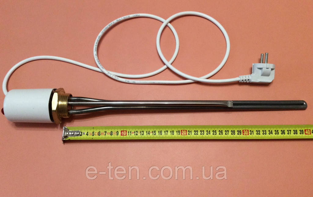 Тен нержавійка до чавунних батарей 2500W (Туреччина) на різьбі 1 1/4" з турецьким терморегулятором (з ковпаком)