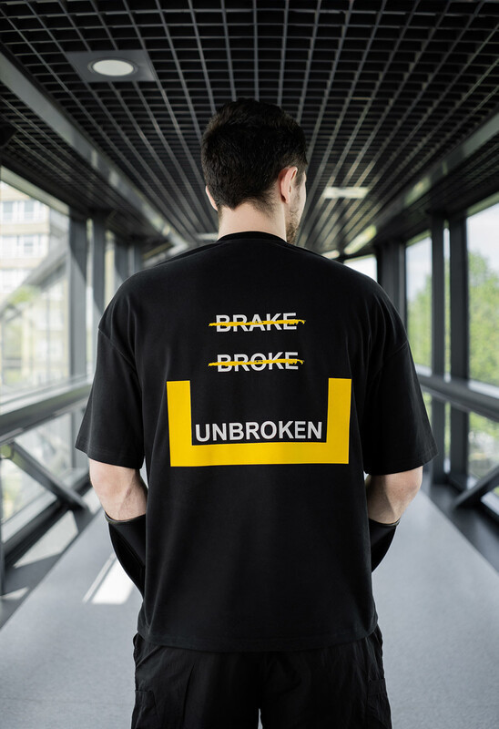 Оверсайз футболка Staff x Unbroken black oversize