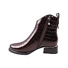 Ботильйони жіночі Velly бордові натуральна шкіра, 38, фото 2