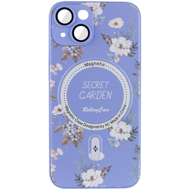 TPU+PC чохол Secret Garden with MagSafe для Apple iPhone 15 (6.1") Lilac