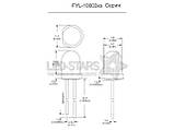 Світлодіод Фіолетовий 10 мм. FYL-10003 VC (405nm.; 350 mcd, 20°) (круглий, прозорий), 20° FORYARD, фото 2