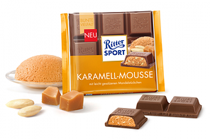 Шоколад Ritter sport KARAMELL-MOUSS (з карамельним мусом) Німеччина 100 г