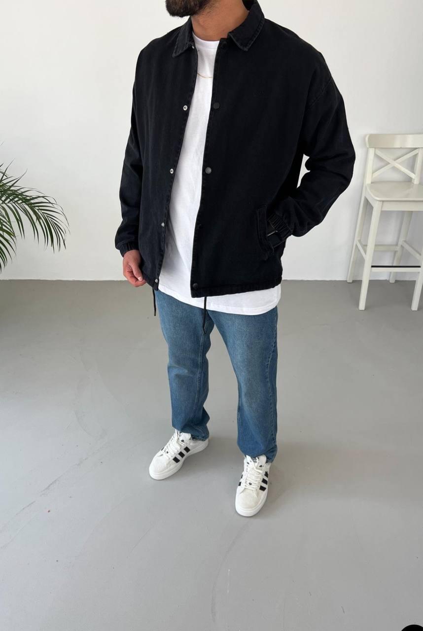 Сорочка джинсова чоловіча з довгим рукавом Оверсайз, фото 1