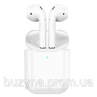 Bluetooth стерео гарнитура Hoco EW25 с микрофоном и кейсом белая buzyna