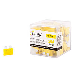 Набір запобіжників SOLAR "стандарт" AF316,20А 100 шт.