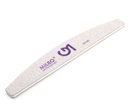 Пилка для нігтів Mileo 80/80 форма: купол half(човен)