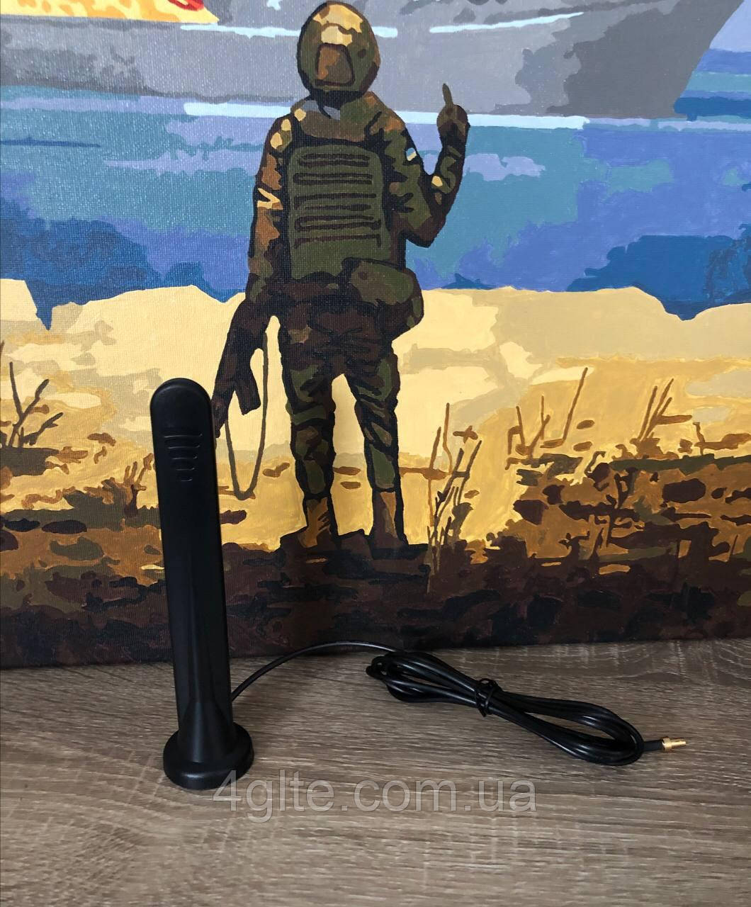 Антена 5G широкосмугова 12dB на магніті (600-6000 МГц, CRC9), фото 1