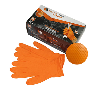 Перчатки нітрилові помаранчеві (L-XL) 100 шт. SERWO 0970913