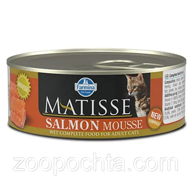 Вологий корм Farmina (Фарміна) Matisse Cat Mousse Salmon для дорослих кішок, з лососем, 85 г, фото 1