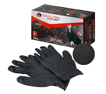 Рукавички нітрилові чорні (L-XL) 100 шт. SERWO 0970916