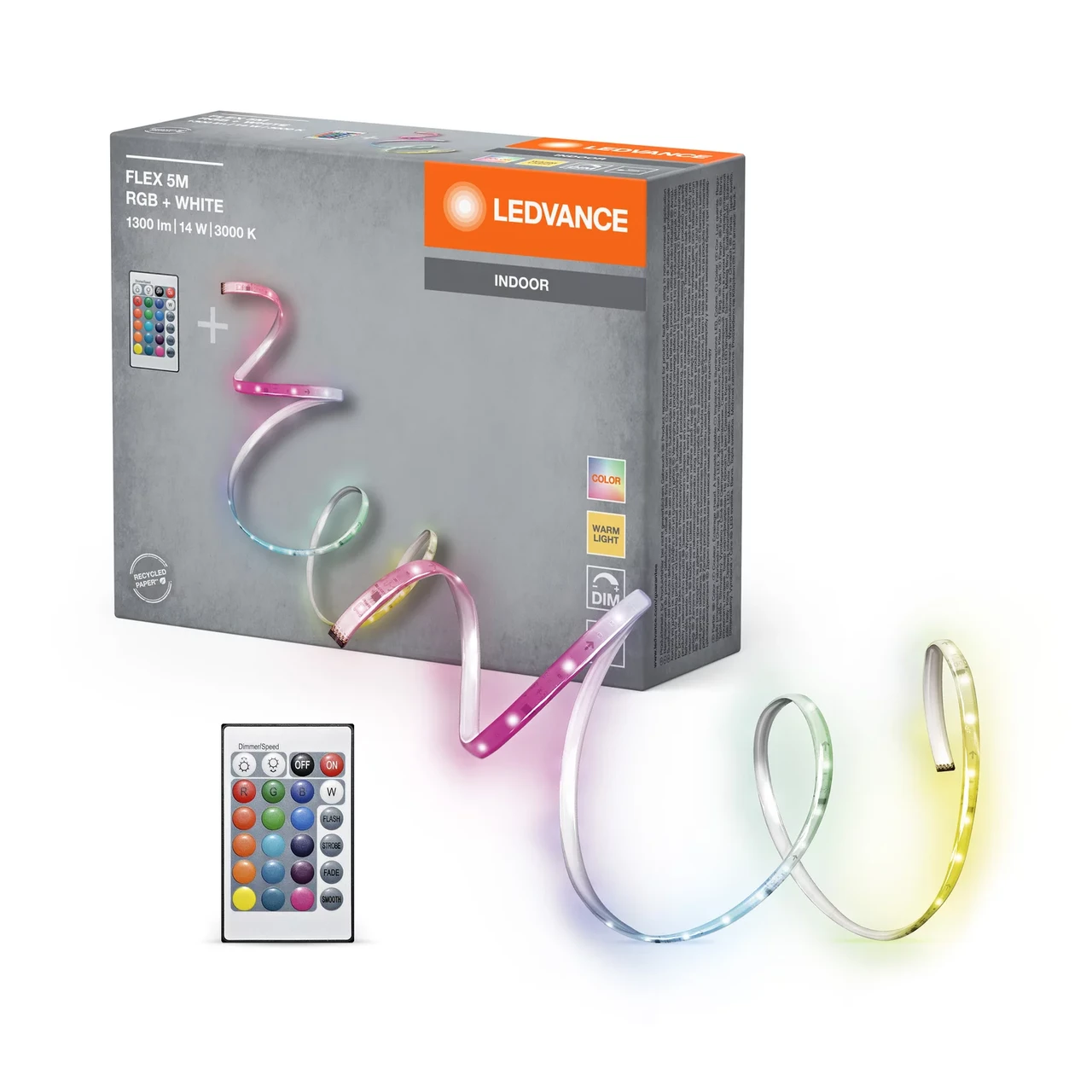 Світлодіодна стрічка OSRAM LEDVANCE FLEX 5M RGB 830 RC
