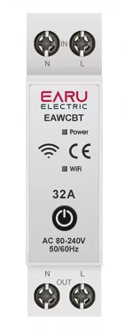 Смарт автоматичний вимикач EARU 1P+N EAWCBT (50А) DIN