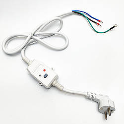 Кабель з ПЗВ для під'єднання бойлера захисний 16 А/30mA/220В/довжина=150 см без клем (Італія)