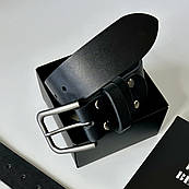 Чоловічий ремінь ручної роботи, шкіряний чорний пояс, аксесуар подарунок чоловікові хлопцю татові другу з натуральної шкіри