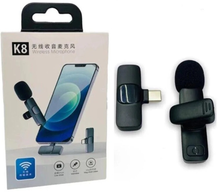 Бездротовий петличний мікрофон K8 Type-C ORG